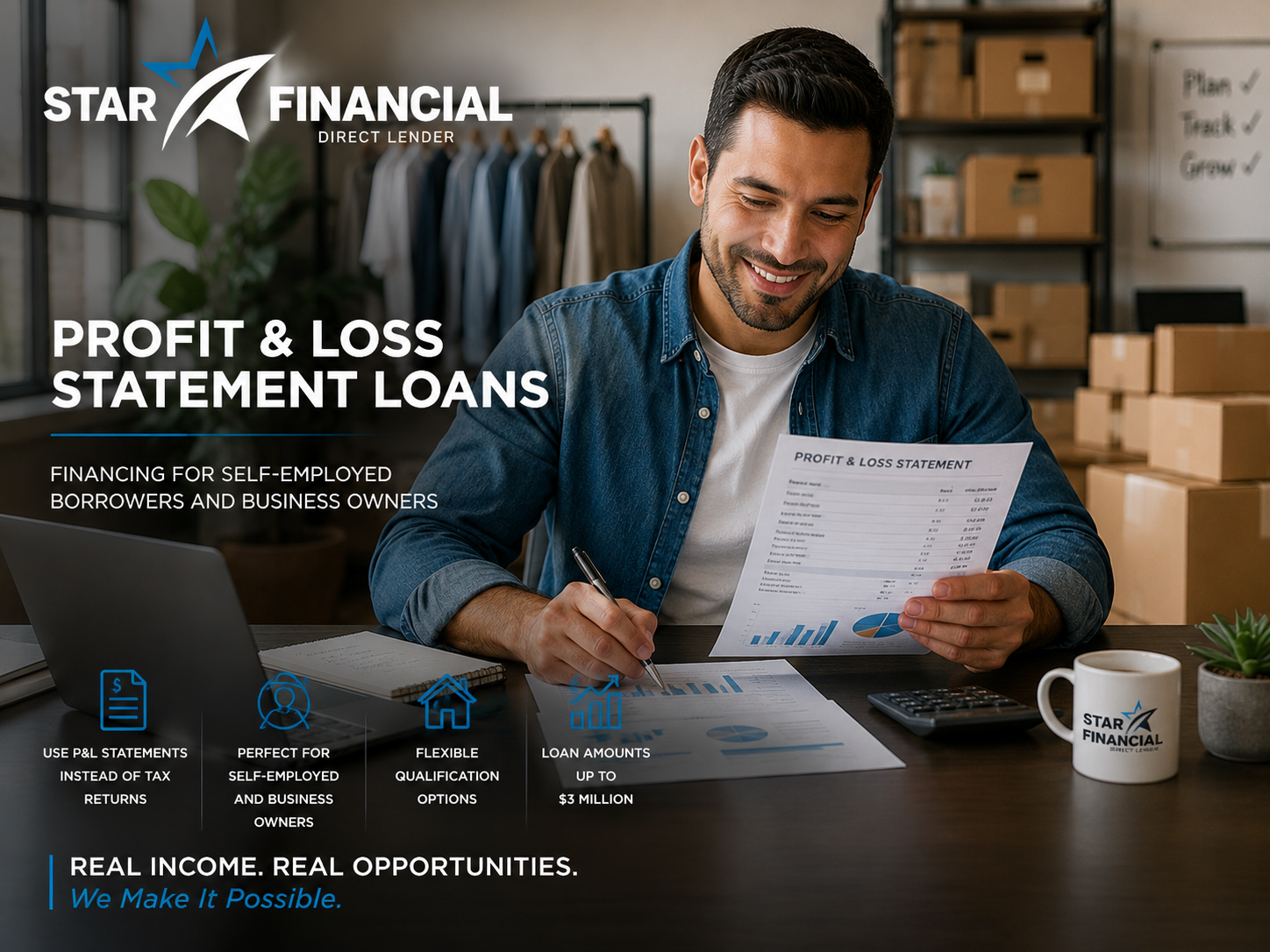 Profit & Loss Statement Loans for self-employed borrowers and business owners