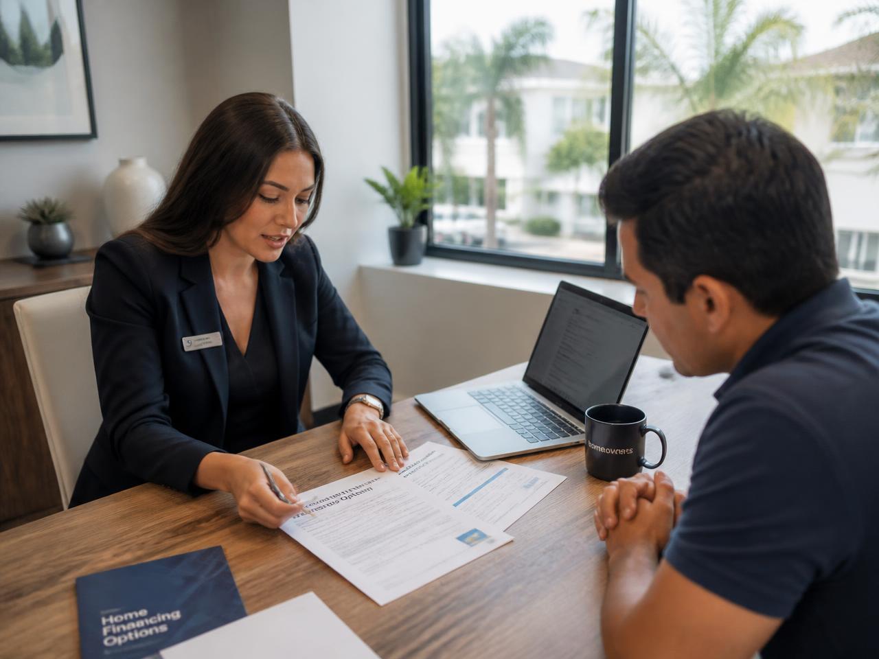 A Star Financial mortgage professional reviewing home financing options with a client in Southern California